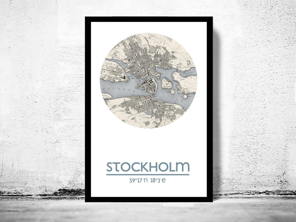 térkép Stockholm térkép poszter