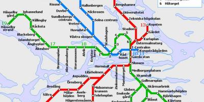 Tömegközlekedés Stockholm térkép