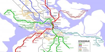 Svédország tunnelbana térkép