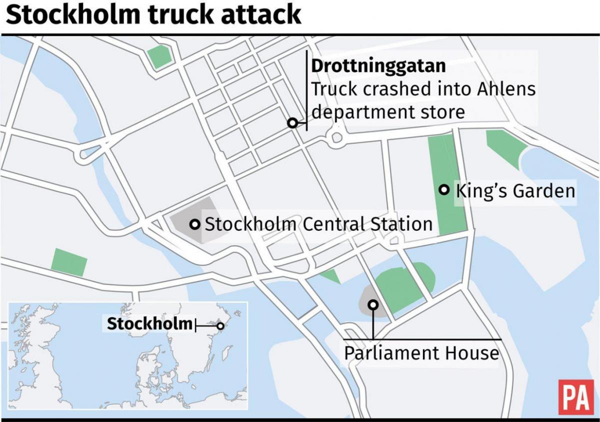 térkép drottninggatan Stockholm
