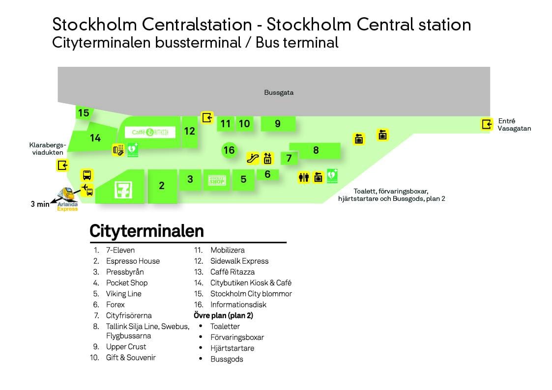 arlanda express útvonal térkép