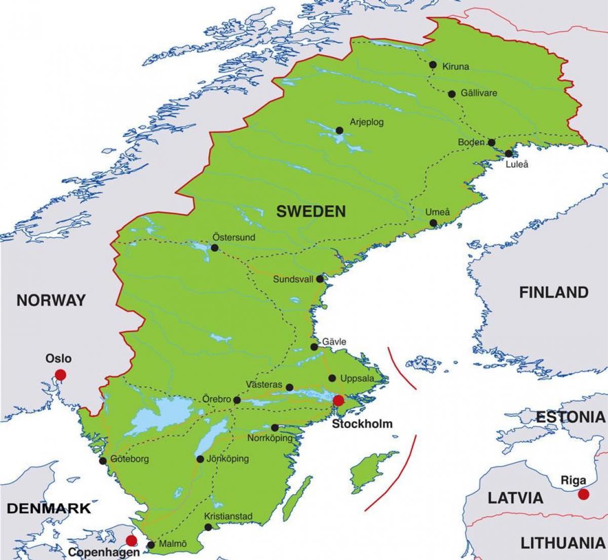 főváros Svédország térkép