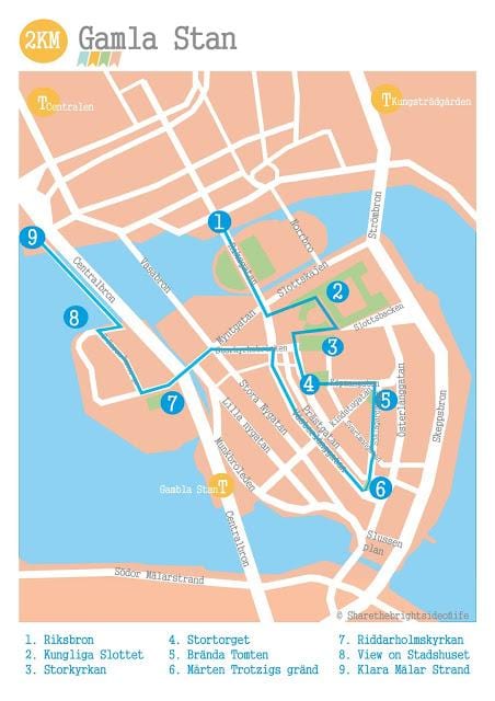 Stockholm gamla stan térkép