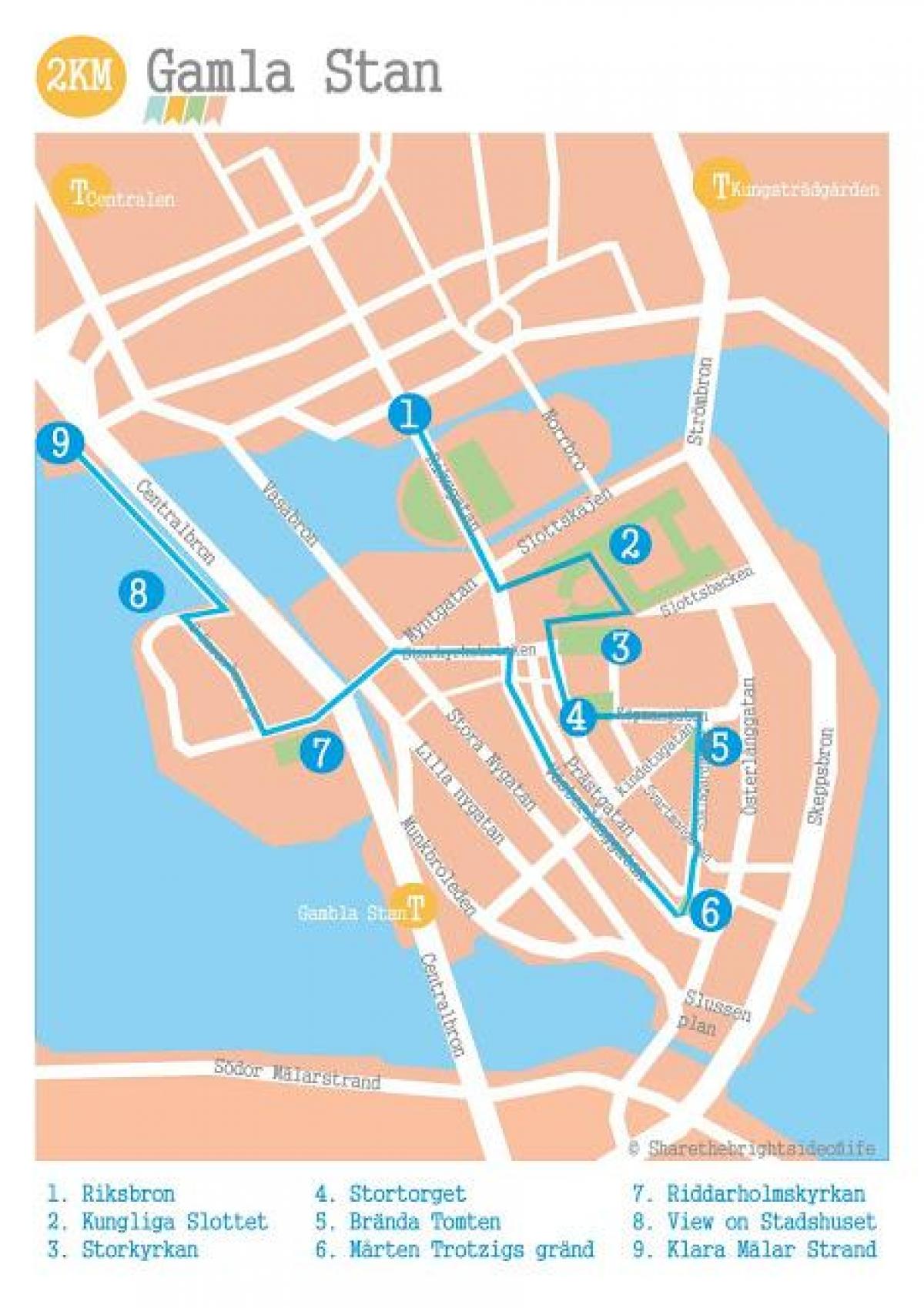 Stockholm gamla stan térkép