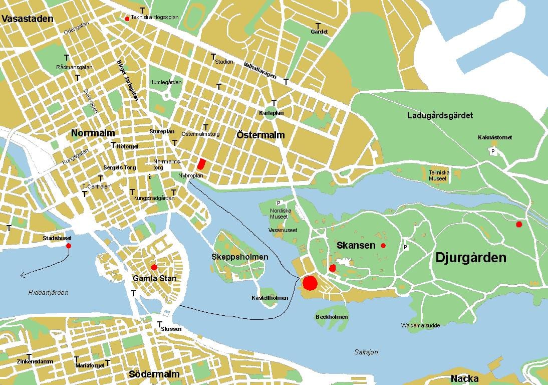 gamla stan Stockholm térkép