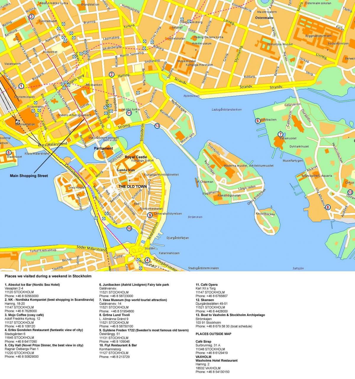 Stockholm center térkép