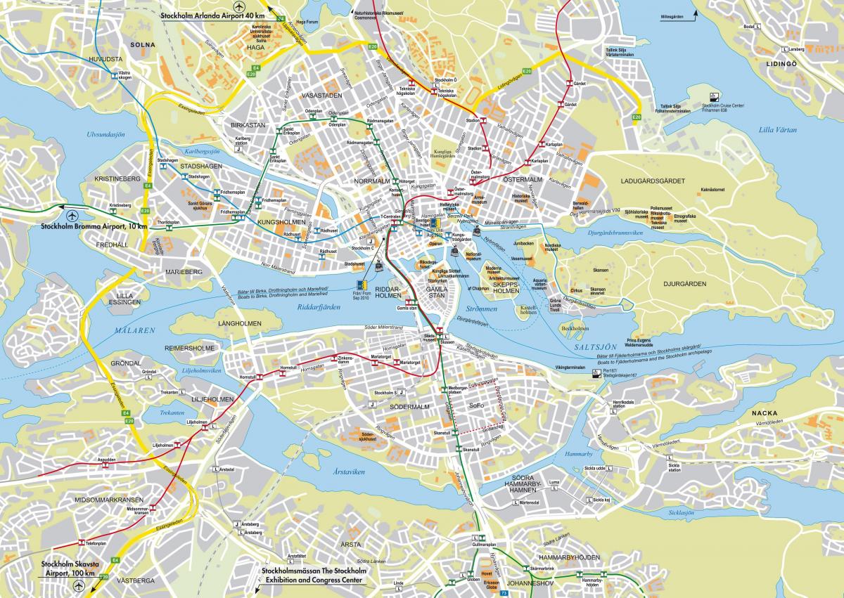 város térkép Stockholm