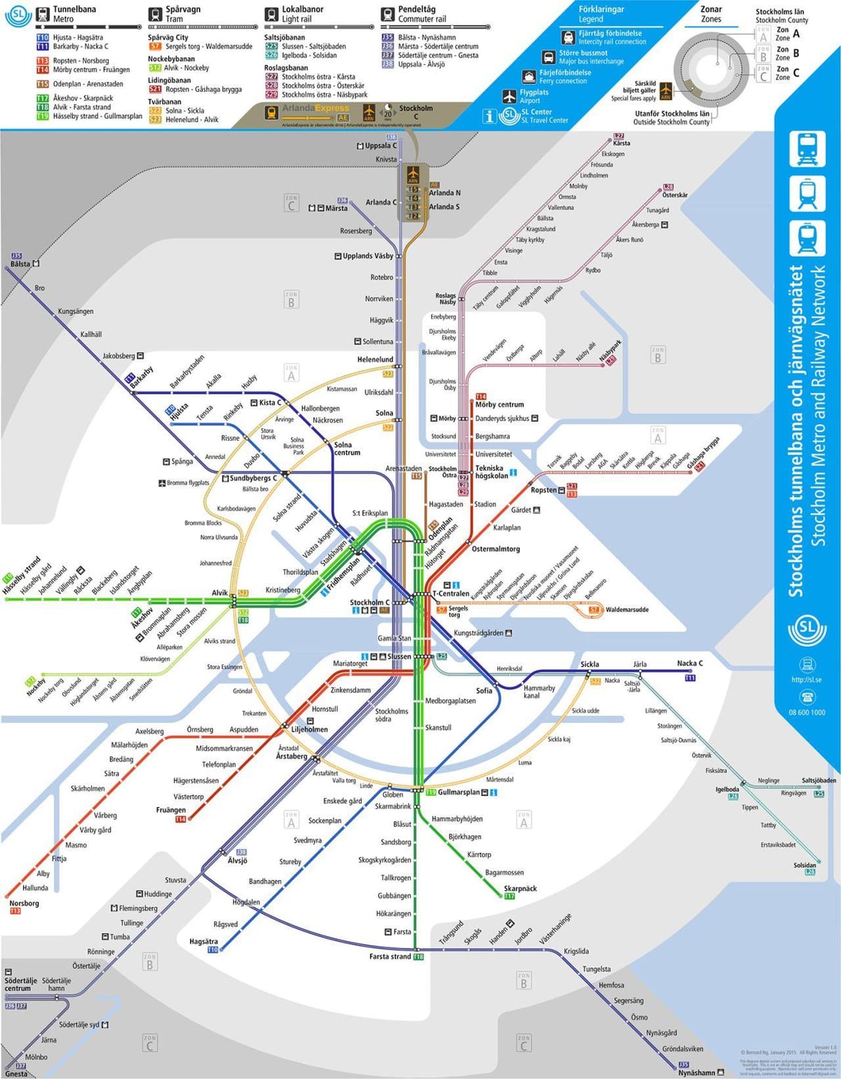 közlekedési térkép Stockholm