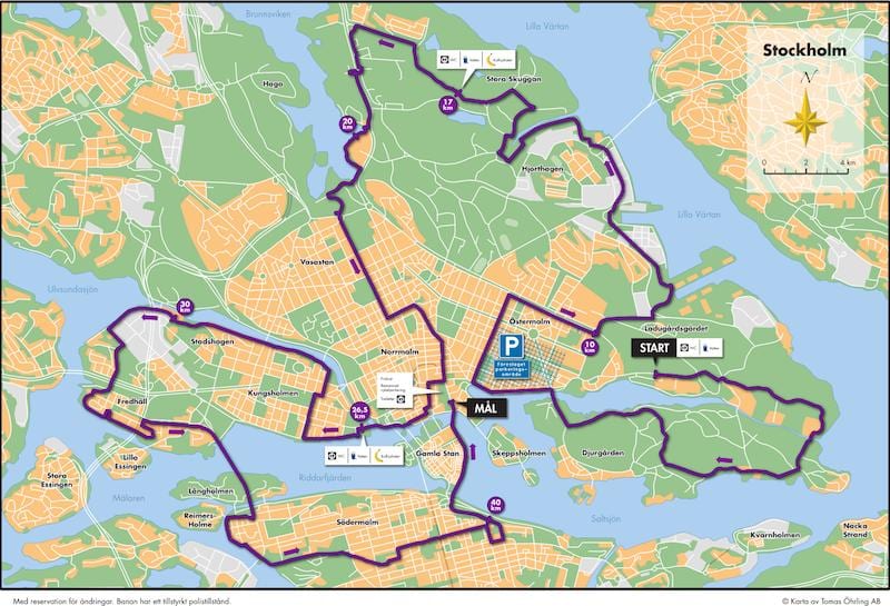 Stockholm kerékpár térkép