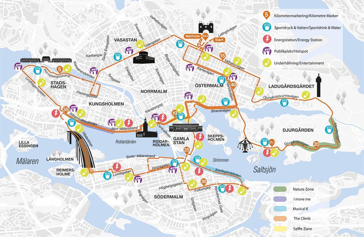 térkép Stockholm marathon