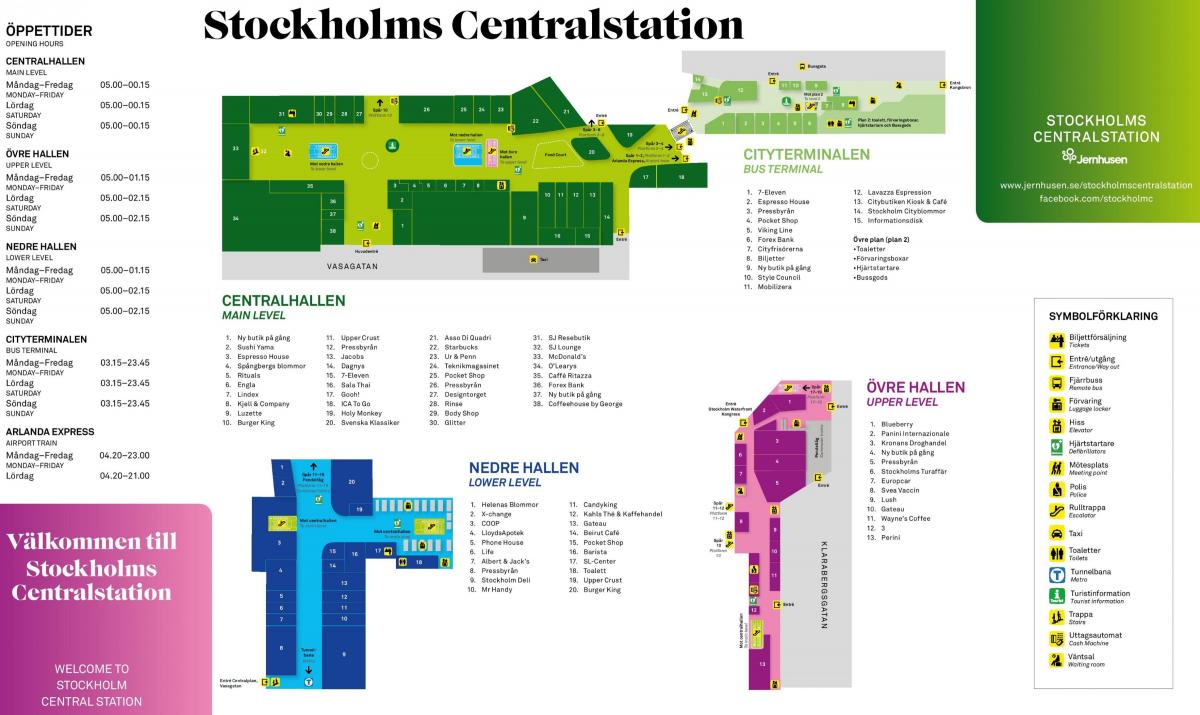 Stockholm pályaudvar térkép