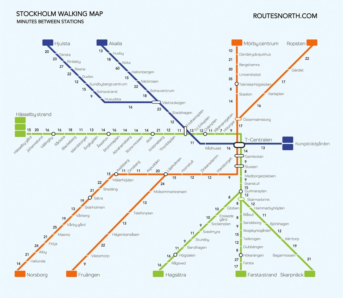térkép Stockholm gyaloglás