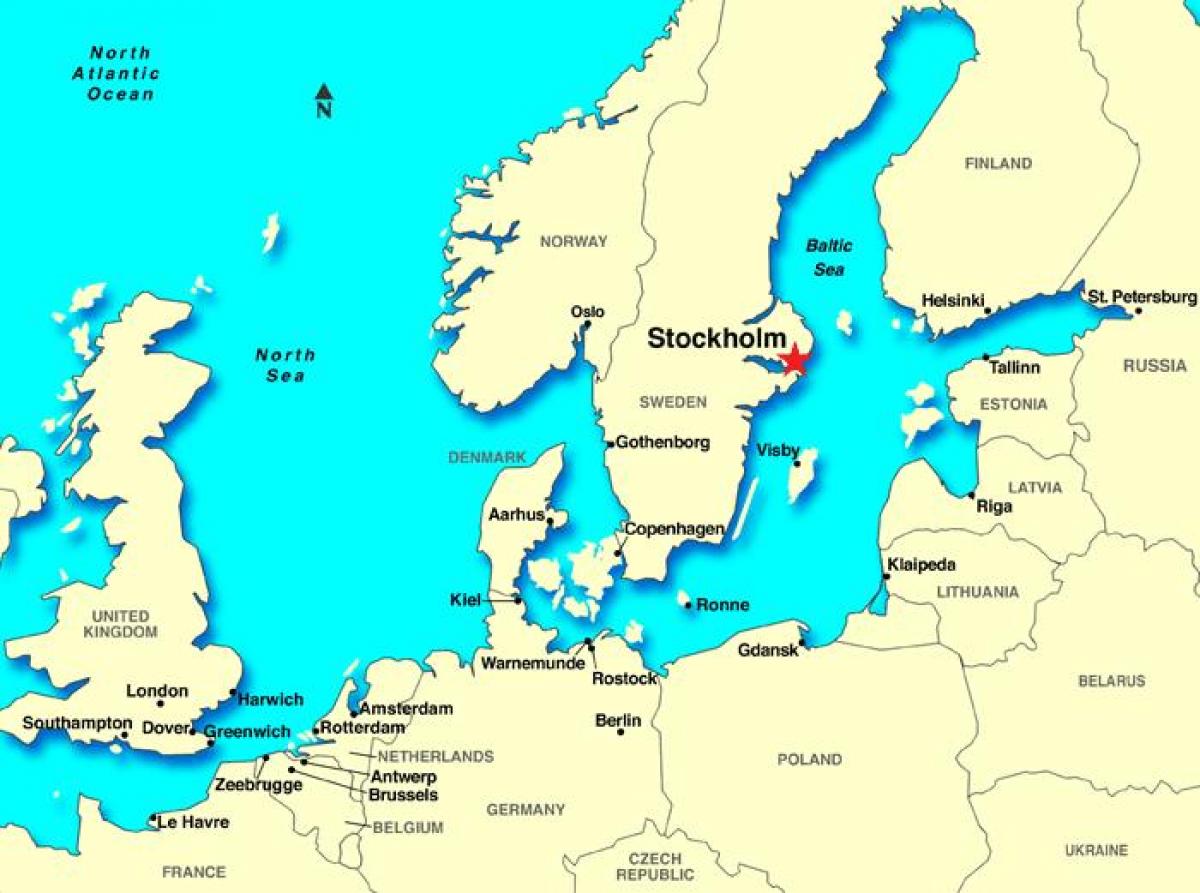 Stockholm európa térkép