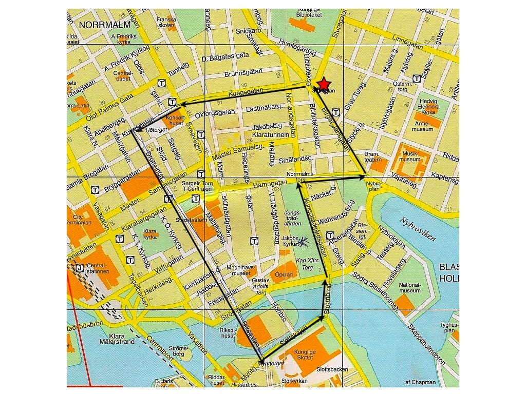 séta Stockholm térkép