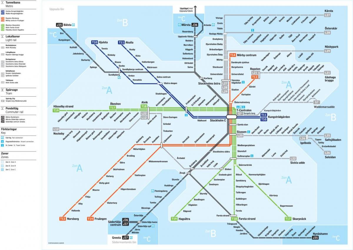 sl tunnelbana térkép