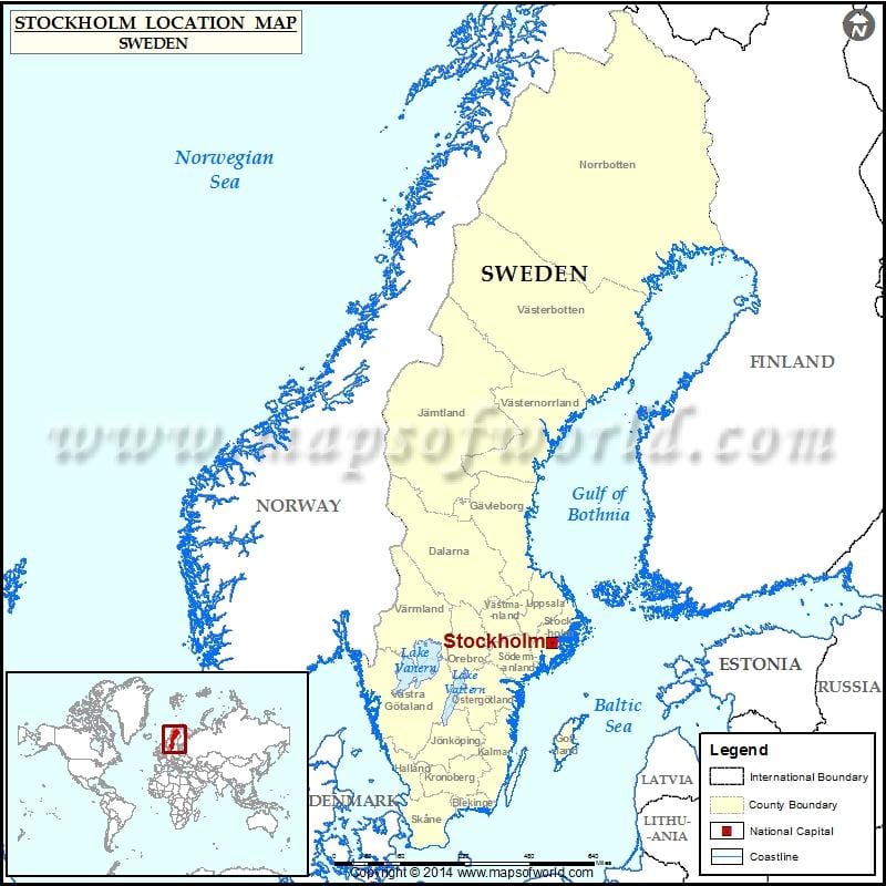 Stockholm-a világ térkép