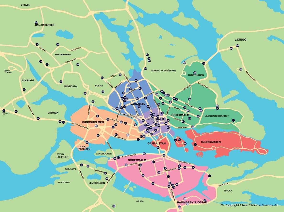 térkép városi kerékpár térkép Stockholm