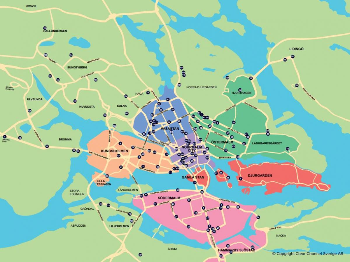 térkép városi kerékpár térkép Stockholm