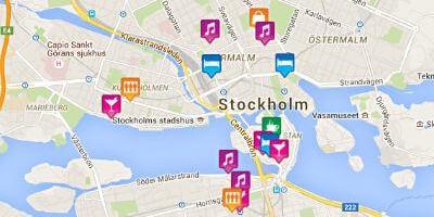 Térkép meleg térkép Stockholm