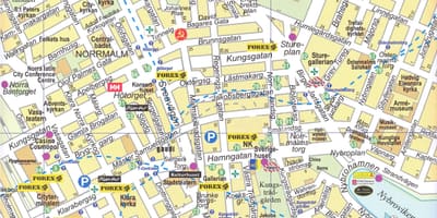 Térkép Stockholm belvárosi