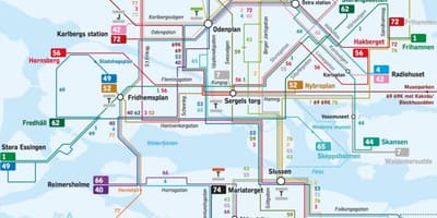 Stockholm buszjárat térkép