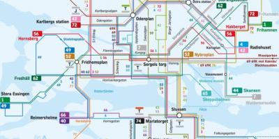 Stockholm buszjárat térkép