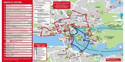 Stockholm piros busz térkép