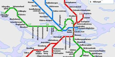 Tömegközlekedés Stockholm térkép