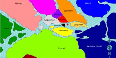 Térkép Stockholm kerületek