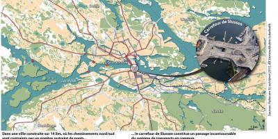 Térkép Stockholm slussen