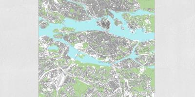 Térkép Stockholm térkép nyomtatás