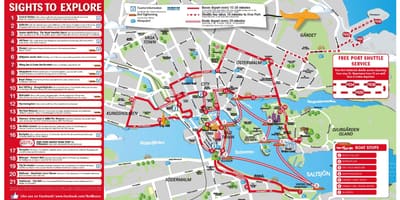 Városnézés Stockholm térkép