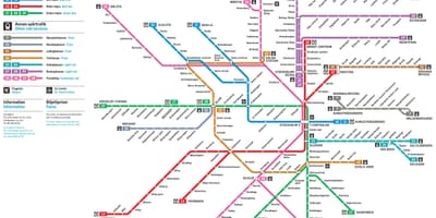 Stockholm vasúti hálózat térkép