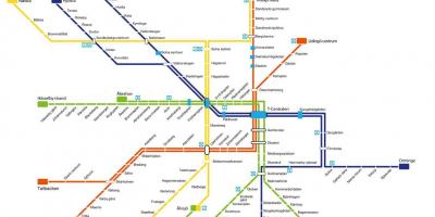 Térkép Stockholmi metró művészet