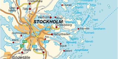 Stockholm Svédország város térkép