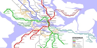 Svédország tunnelbana térkép