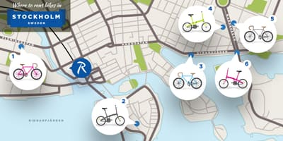 Stockholm city kerékpár térkép
