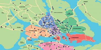Térkép városi kerékpár térkép Stockholm